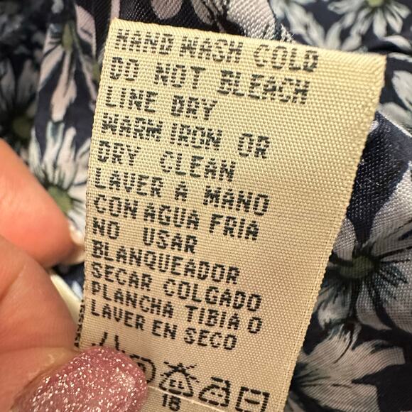 Vintage Jonathan Martin Floral Button Dress Cottage Collared Sleeveless Sz 11 - Picture 3 of 7